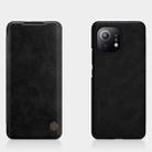 For Xiaomi Mi 11 NILLKIN QIN Series Crazy Horse Texture Horizontal Flip Leather Case with Card Slot(Black) - 1