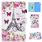 For Huawei MediaPad M6 10.8 Colored Drawing Stitching Horizontal Flip Leather Case, with Holder & Card Slots(Flower Tower) - 1