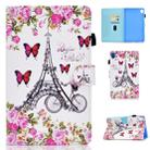 For Huawei MediaPad M6 8.4 Colored Drawing Stitching Horizontal Flip Leather Case, with Holder & Card Slots(Flower Tower) - 1