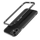 For iPhone 11 Pro Max Aurora Series Lens Protector + Metal Frame Protective Case (Black Silver) - 1