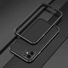 For iPhone 11 Pro Max Aurora Series Lens Protector + Metal Frame Protective Case (Black Silver) - 2