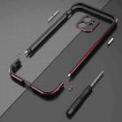For iPhone 11 Pro Max Aurora Series Lens Protector + Metal Frame Protective Case (Black Silver) - 7