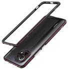 For Xiaomi Mi 11 Aurora Series Lens Protector + Metal Frame Protective Case(Black Red) - 1