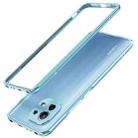 For Xiaomi Mi 11 Aurora Series Lens Protector + Metal Frame Protective Case(Light Blue) - 1