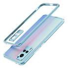 For vivo X60 Aurora Series Lens Protector + Metal Frame Protective Case(Light Blue) - 1