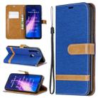 For Xiaomi Redmi Note 8 Color Matching Denim Texture Horizontal Flip Leather Case with Holder & Card Slots & Wallet & Lanyard(Royal Blue) - 1