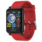 E04S 1.3 inch TFT Color Screen IP68 Waterproof Smart Bracelet, Support Body Temperature Monitoring / Blood Oxygen Monitoring / Heart Rate Monitoring, Style: TPU Strap(Red) - 1