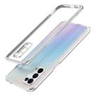 Aurora Series Lens Protector + Metal Frame Protective Case For OPPO Reno5 Pro(Silver) - 1