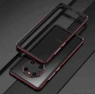 For Huawei Mate 40 Pro Aurora Series Lens Protector + Metal Frame Protective Case(Black Red) - 2