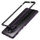 For Huawei Mate 40 Pro Aurora Series Lens Protector + Metal Frame Protective Case(Black Purple) - 1