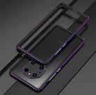 For Huawei Mate 40 Pro Aurora Series Lens Protector + Metal Frame Protective Case(Black Purple) - 2