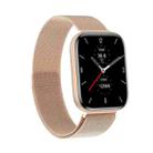 G69 1.69 inch Square Color Screen IP68 Waterproof Smart Watch, Support Blood Pressure Monitoring / Sleep Monitoring / Heart Rate Monitoring, Style: Steel Strap(Gold) - 1