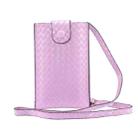 Braided Packing Simple High-end Mobile Phone Bag with Lanyard, Suitable for 6.7 inch Smartphones(Light Purple) - 1