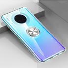 For Huawei Mate 30 Shockproof Transparent TPU Protective Case with Metal Ring Holder(Transparent) - 1