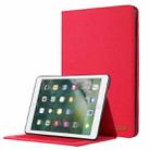 Horizontal Flip TPU + Fabric PU Leather Protective Case with Name Card Clip For iPad 9.7 (2017/2018) & iPad Air & Air2 & iPad Pro 9.7(Red) - 1