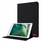 Horizontal Flip TPU + Fabric PU Leather Protective Case with Name Card Clip For iPad 10.2 2021 / 2020 / 2019(Black) - 1
