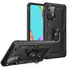 For Samsung Galaxy A52 5G / 4G Shockproof TPU + PC Protective Case with 360 Degree Rotating Holder(Black) - 1