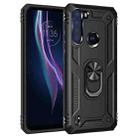 For Motorola Moto One Fusion Shockproof TPU + PC Protective Case with 360 Degree Rotating Holder(Black) - 1