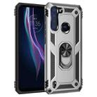 For Motorola Moto One Fusion Shockproof TPU + PC Protective Case with 360 Degree Rotating Holder(Silver) - 1