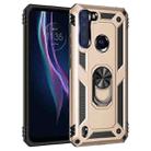 For Motorola Moto One Fusion Shockproof TPU + PC Protective Case with 360 Degree Rotating Holder(Gold) - 1