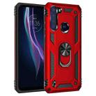 For Motorola Moto One Fusion Shockproof TPU + PC Protective Case with 360 Degree Rotating Holder(Red) - 1