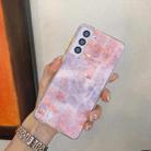 For Samsung Galaxy S21+ 5G Coloured Glaze Marble TPU + PC Protective Case(Orange) - 1