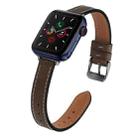 Vintage Leather Watch Band, Width: 14mm For Apple Watch Series 8&7 41mm / SE 2&6&SE&5&4 40mm / 3&2&1 38mm(Coffee) - 1