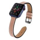 Vintage Leather Watch Band, Width: 14mm For Apple Watch Series 7 41mm / 6 & SE & 5 & 4 40mm / 3 & 2 & 1 38mm(Light Pink) - 1