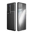 For vivo X60 Pro+ Carbon Fiber Texture Shockproof TPU Case(Black) - 1