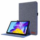 For Huawei Enjoy Tablet 2 10.1 / T10 / T10S Horizontal Flip TPU + Fabric PU Leather Protective Case with Name Card Clip(Dark Blue) - 1