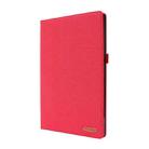 For Lenovo Tab P11 Pro Horizontal Flip TPU + Fabric PU Leather Protective Case with Name Card Clip(Red) - 1