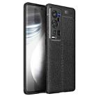 For vivo X60 Pro+ 5G Litchi Texture TPU Shockproof Case(Black) - 1