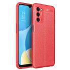 For OPPO A55 5G Litchi Texture TPU Shockproof Case(Red) - 1
