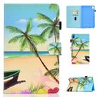 For Huawei MediaPad M6 8.4 Colored Drawing Stitching Horizontal Flip Leather Case, with Holder & Card Slots(Sandbeach) - 1