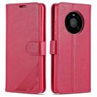 For Huawei Mate 40 AZNS Sheepskin Texture Horizontal Flip Leather Case with Holder & Card Slots & Wallet(Red) - 1