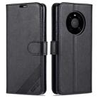 For Huawei Mate 40 AZNS Sheepskin Texture Horizontal Flip Leather Case with Holder & Card Slots & Wallet(Black) - 1