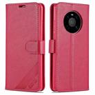 For Huawei Mate 40 Pro AZNS Sheepskin Texture Horizontal Flip Leather Case with Holder & Card Slots & Wallet(Red) - 1