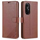 For Huawei nova 8 5G AZNS Sheepskin Texture Horizontal Flip Leather Case with Holder & Card Slots & Wallet(Brown) - 1