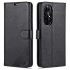 For Huawei nova 8 Pro 5G AZNS Sheepskin Texture Horizontal Flip Leather Case with Holder & Card Slots & Wallet(Black) - 1