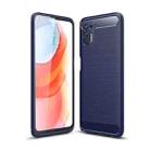 For Motorola Moto G Stylus (2021) Brushed Texture Carbon Fiber TPU Case(Navy Blue) - 1