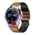 G20 1.3 inch IPS Color Screen IP67 Waterproof Smart Watch, Support Blood Oxygen Monitoring / Sleep Monitoring / Heart Rate Monitoring, Style: Leather Strap(Brown) - 1