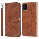 For Samsung Galaxy A31 Life of Tree Embossing Pattern Horizontal Flip Leather Case with Holder & Card Slot & Wallet & Photo Frame & Lanyard(Brown) - 1