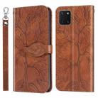 For Samsung Galaxy A81 Life of Tree Embossing Pattern Horizontal Flip Leather Case with Holder & Card Slot & Wallet & Photo Frame & Lanyard(Brown) - 1