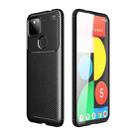 For Google Pixel 5a Carbon Fiber Texture Shockproof TPU Case(Black) - 1