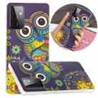 For Samsung Galaxy A72 5G / 4G Luminous TPU Mobile Phone Protective Case(Blue Owl) - 1