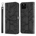 For Google Pixel 5 Life of Tree Embossing Pattern Horizontal Flip Leather Case with Holder & Card Slot & Wallet & Photo Frame & Lanyard(Black) - 1