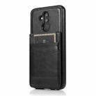 For Huawei Mate 20 Lite Solid Color PC + TPU Protective Case with Holder & Card Slots(Black) - 2