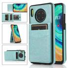 For Huawei Mate 30 Solid Color PC + TPU Protective Case with Holder & Card Slots(Green) - 1