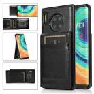 For Huawei Mate 30 Pro Solid Color PC + TPU Protective Case with Holder & Card Slots(Black) - 1