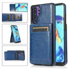 For Huawei P30 Pro Solid Color PC + TPU Protective Case with Holder & Card Slots(Blue) - 1
